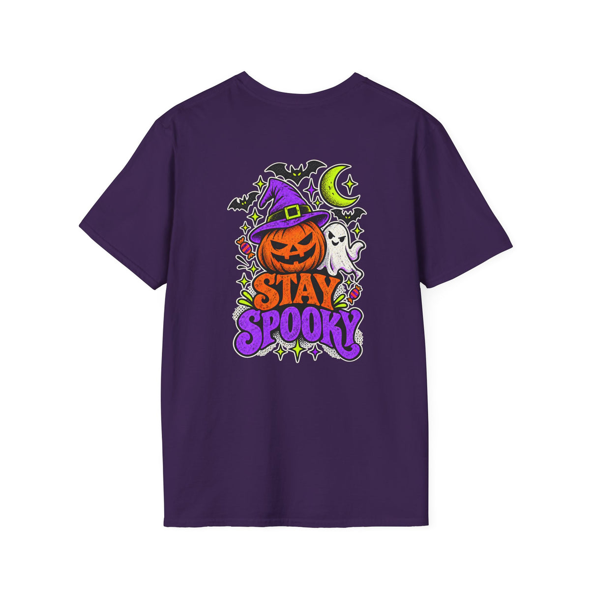 Stay Spooky Halloween T-Shirt — Pumpkin Witch Design
