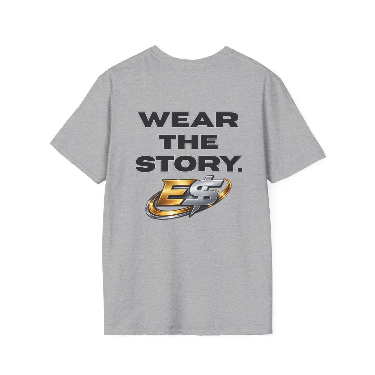 Wear The Story Graphic T-Shirt — Bold Back Logo & Chest Emblem