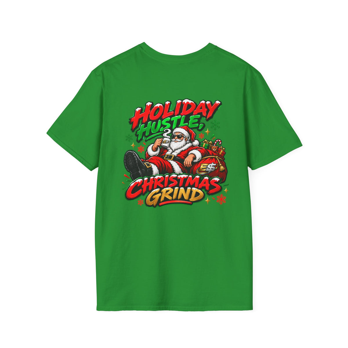 Christmas Grind Holiday Hustle T-Shirt — Festive Santa Streetwear Tee