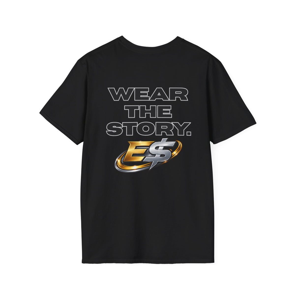 Wear The Story Graphic T-Shirt — Bold Back Logo & Chest Emblem