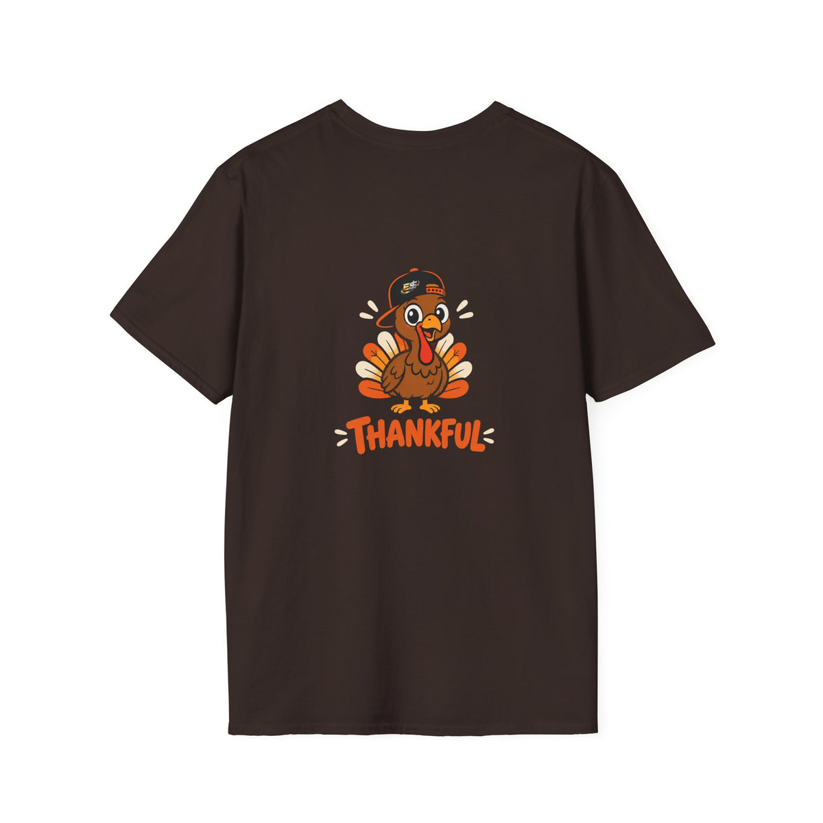 Thankful Cartoon Turkey T-Shirt — Thanksgiving Holiday Tee