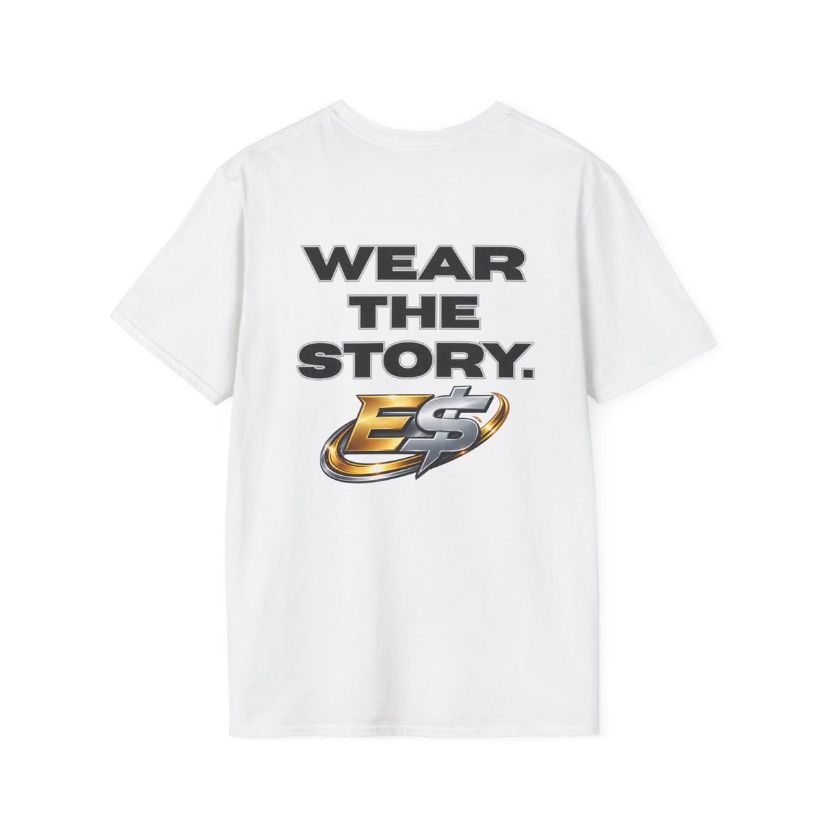 Wear The Story Graphic T-Shirt — Bold Back Logo & Chest Emblem