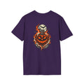 Halloween Jack-O'-Lantern Tee — Flaming Pumpkin with Full Moon Graphic