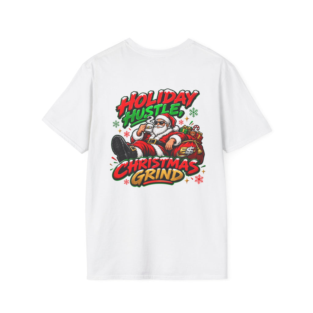 Christmas Grind Holiday Hustle T-Shirt — Festive Santa Streetwear Tee