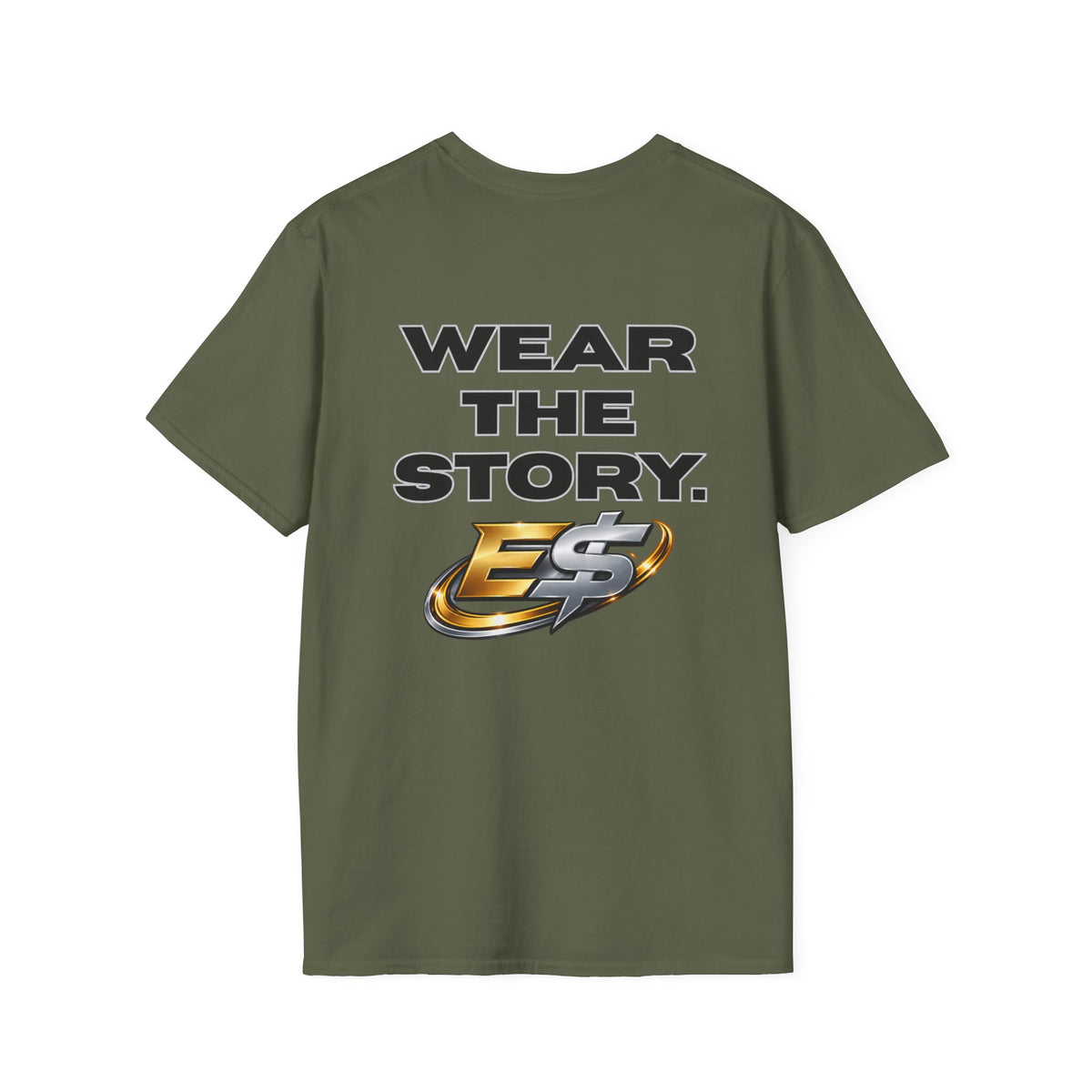 Wear The Story Graphic T-Shirt — Bold Back Logo & Chest Emblem