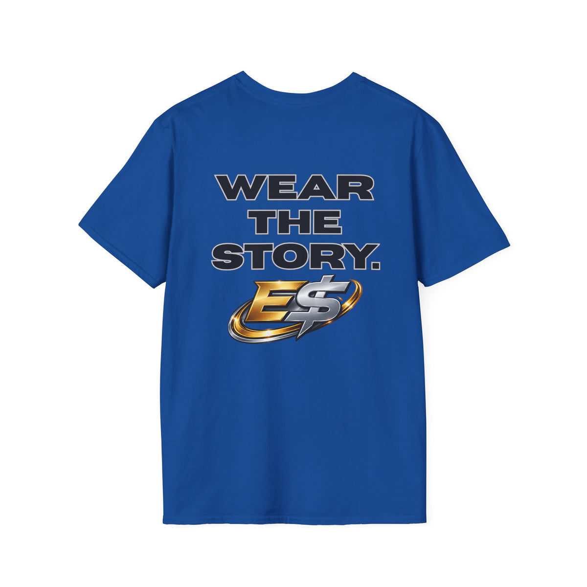 Wear The Story Graphic T-Shirt — Bold Back Logo & Chest Emblem