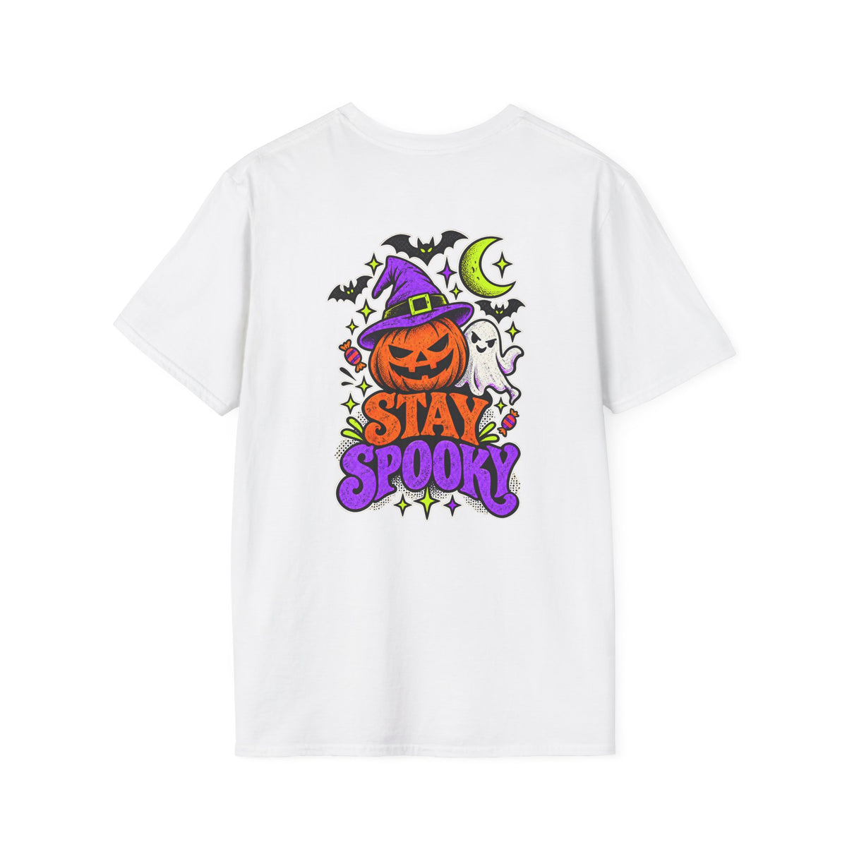 Stay Spooky Halloween T-Shirt — Pumpkin Witch Design