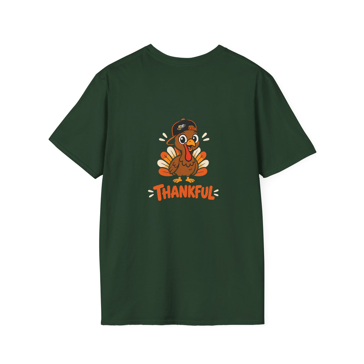 Thankful Cartoon Turkey T-Shirt — Thanksgiving Holiday Tee